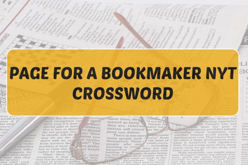 page for a bookmaker nyt crossword