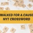 Walked for a Cause NYT Crossword Clue Explained: Solve It Fast