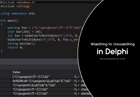 Delphi Difference Between Widestring and Unicode